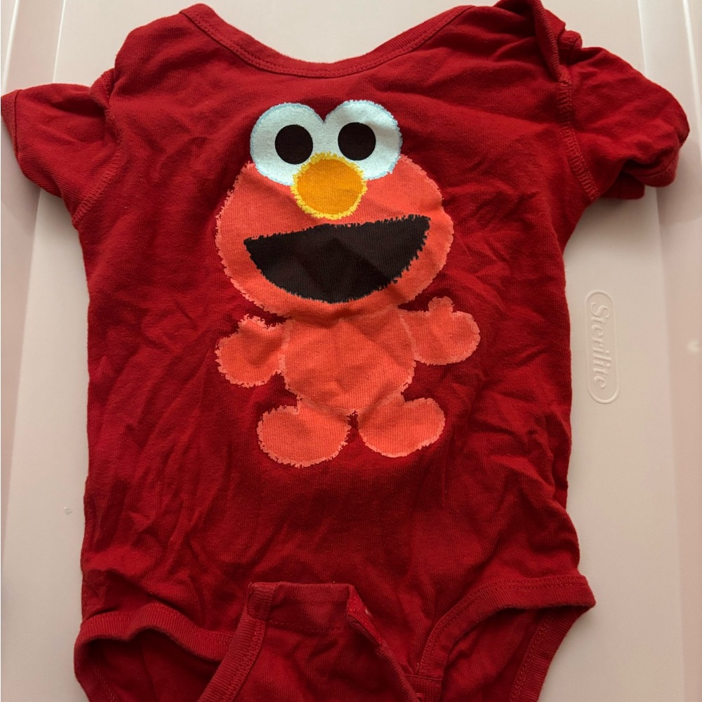 Red Elmo Baby Onesie